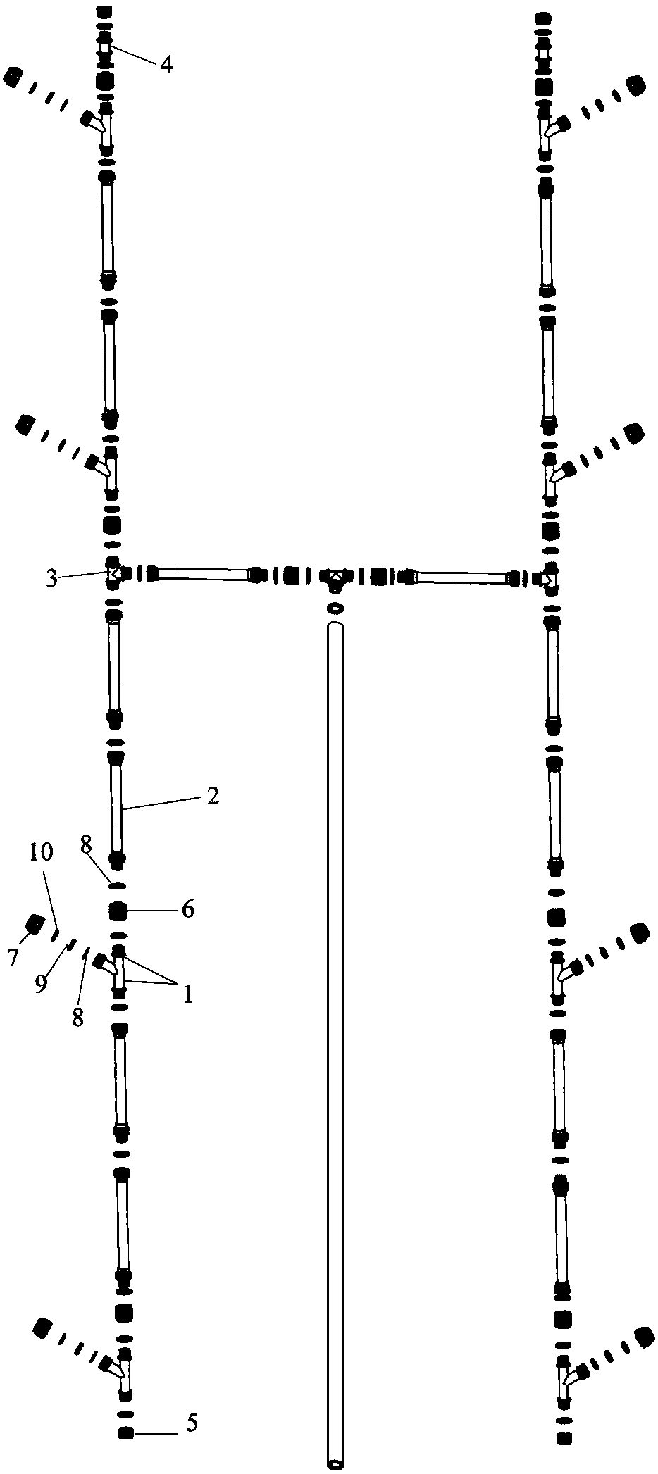 H-shaped composite nozzle