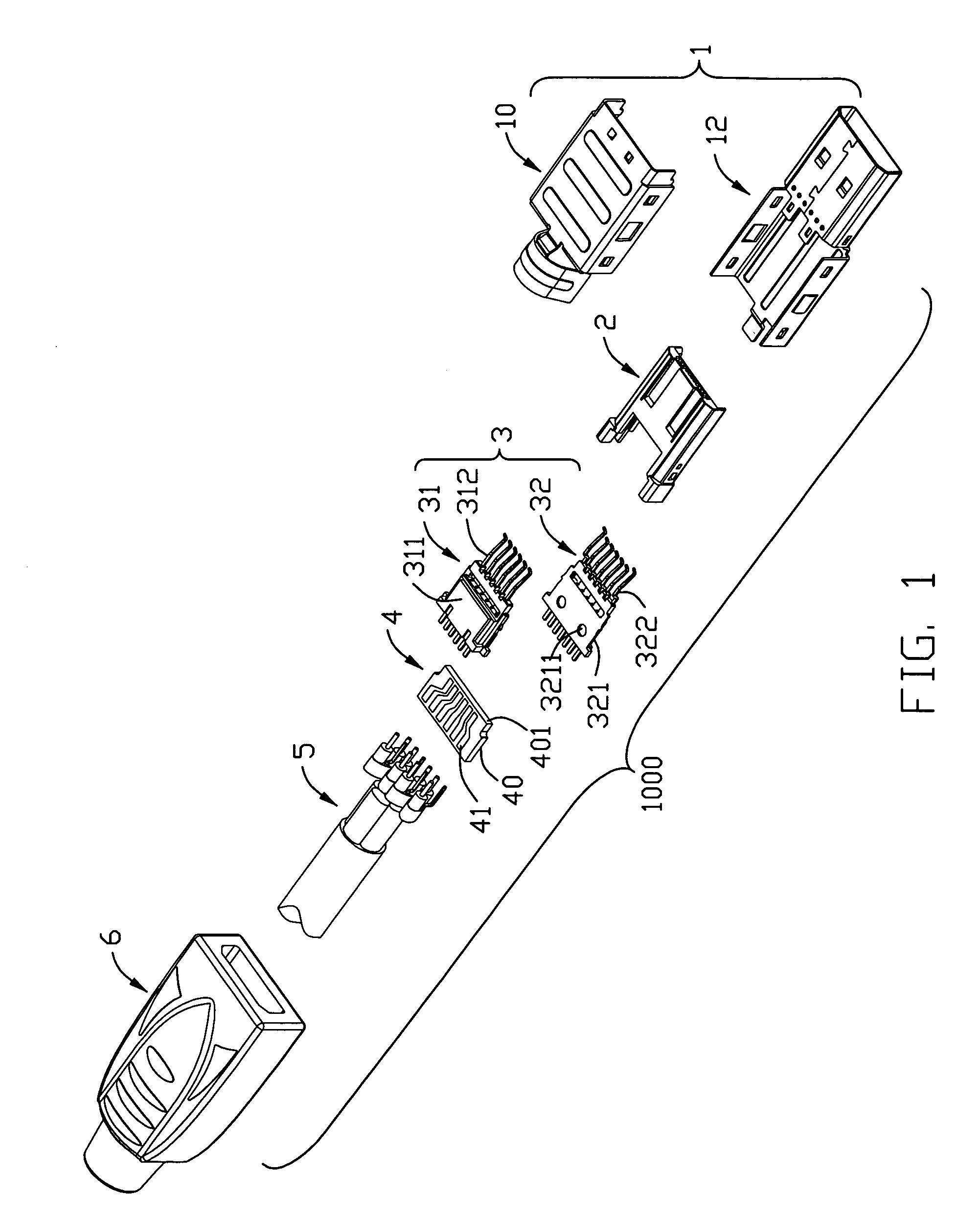 Cable assembly with improved termination disposition