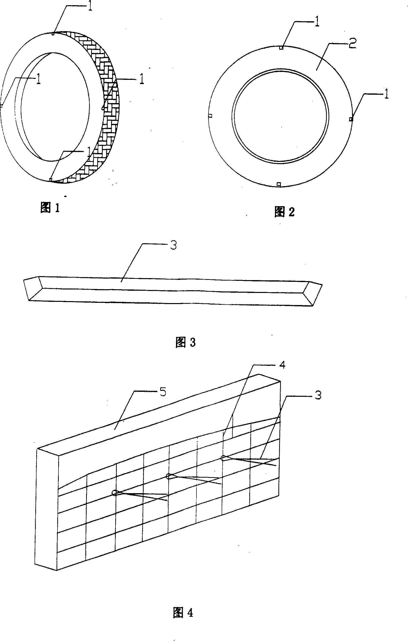 Method for building retaining wall by using waste-old tyre and triangle strips