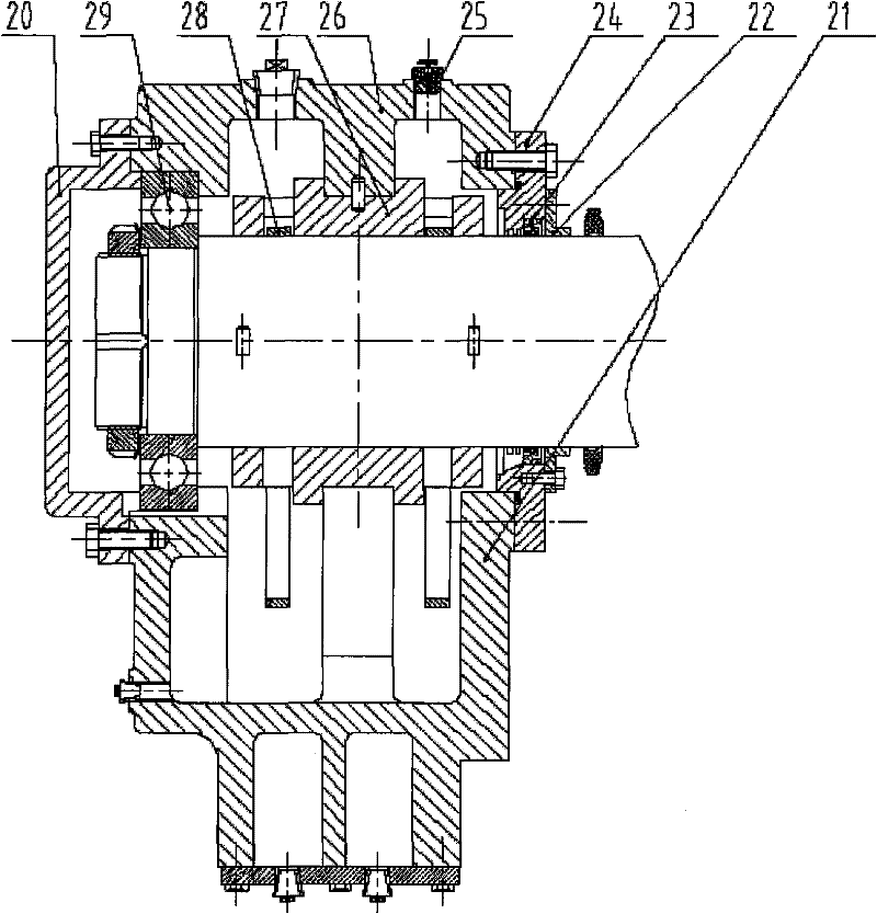 Sliding bearing body structure of large-caliber chemical circulating double-suction pump