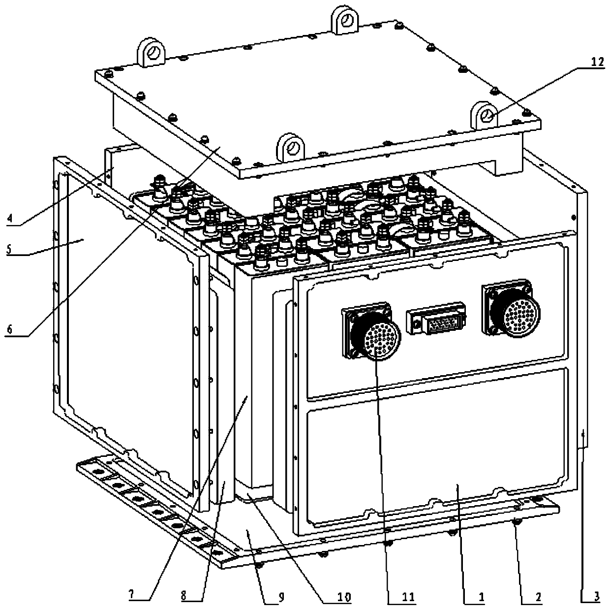 Lithium ion battery pack for upper stage