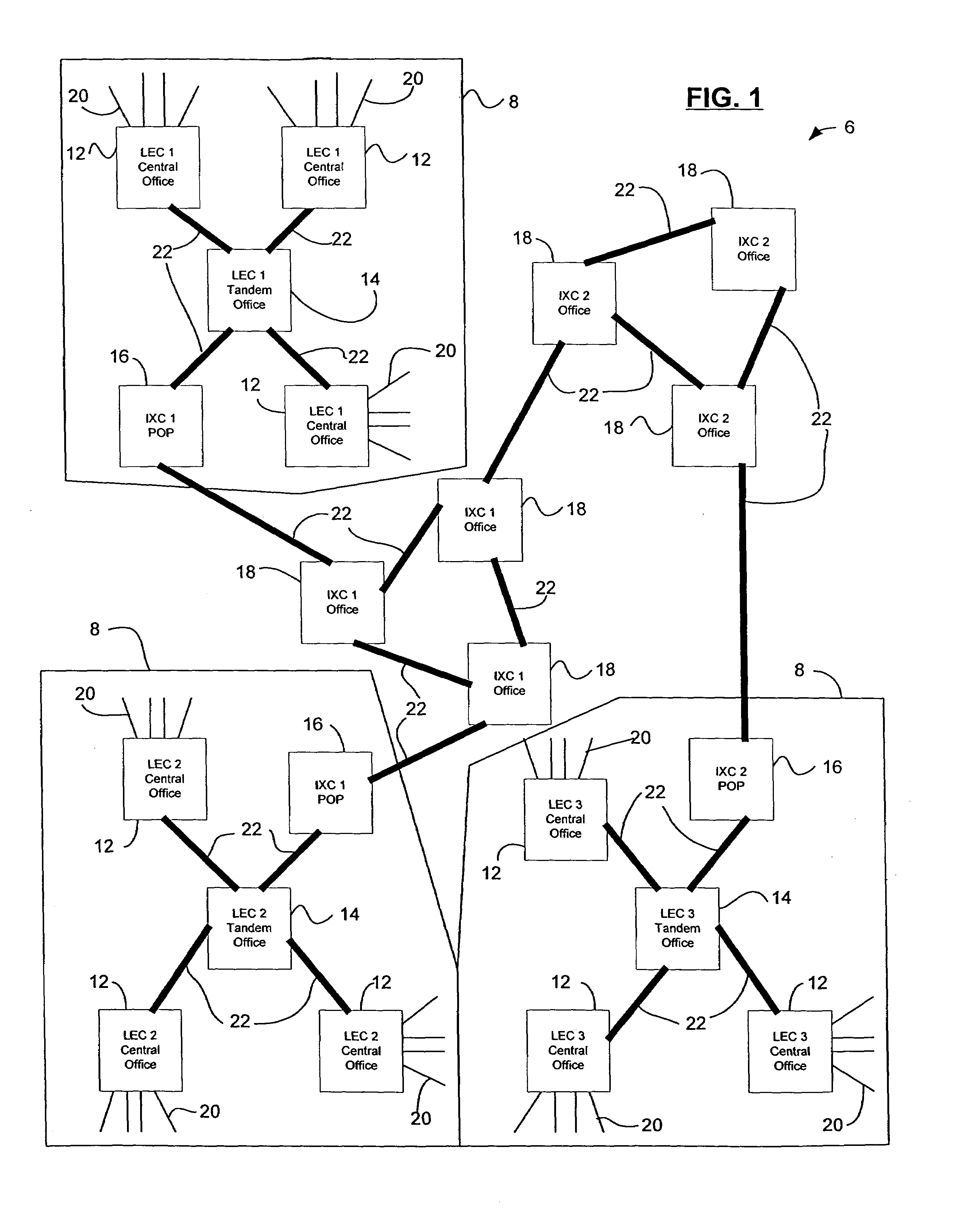 Method for providing telephone services for commercial classes of service