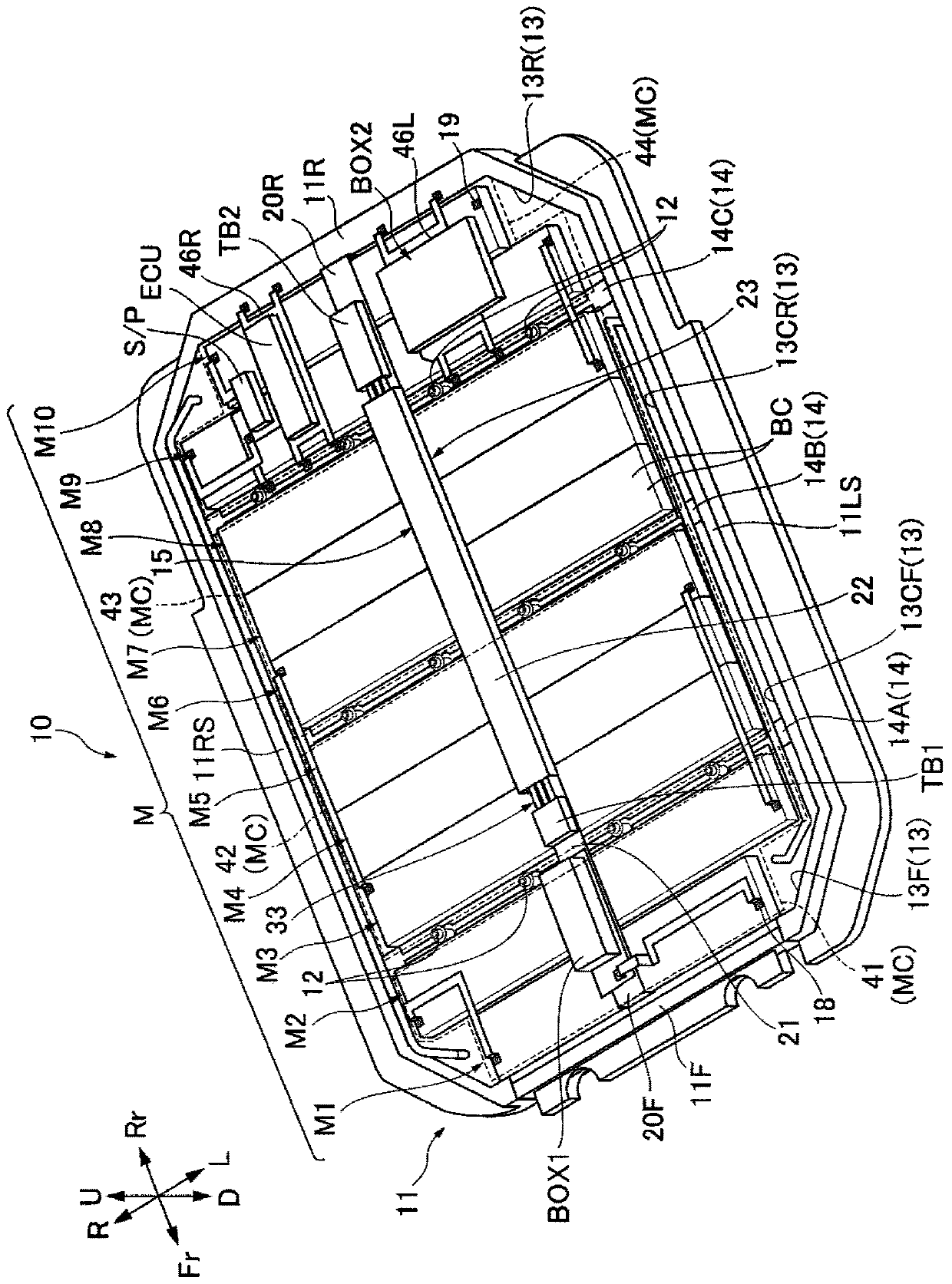 Battery unit for vehicle