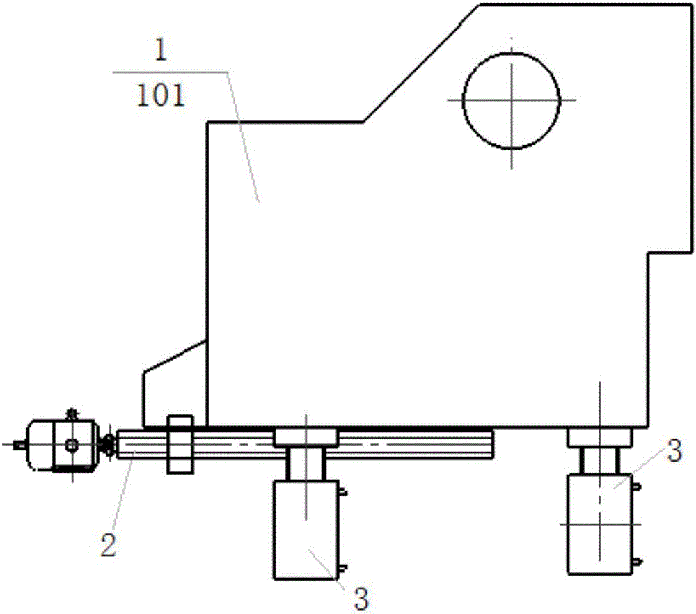 Jacking method of rack of double-sided shears