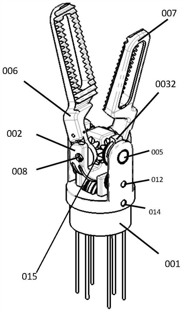 Multi-degree-of-freedom surgical instrument with independently moving forceps blades and end effector