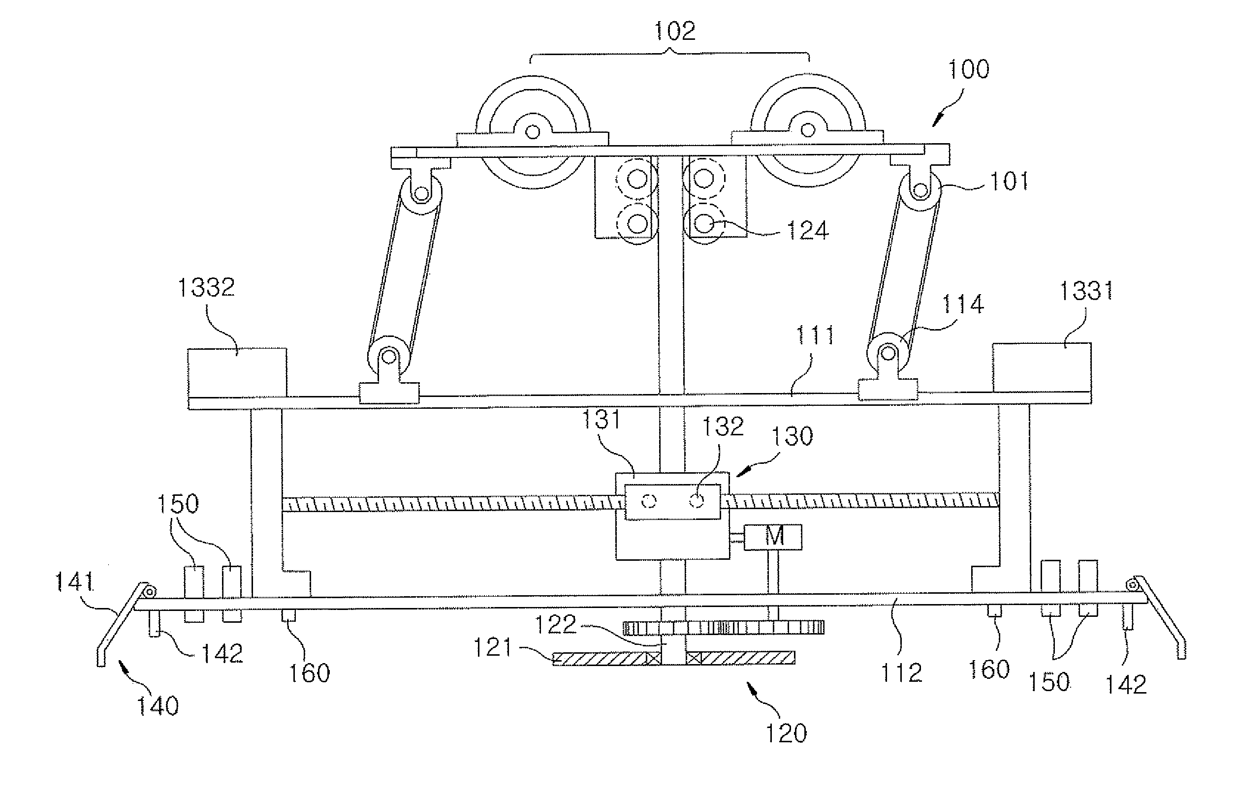 Crane spreader and method for automatically landing the same