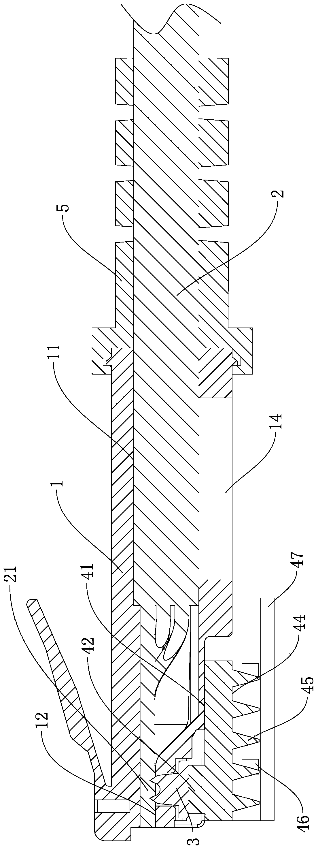 Network communication connector with wire protecting sleeve