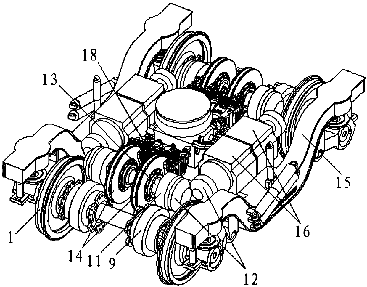 Variable gauge bogie