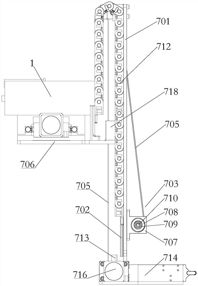 A wire rope drive mechanism and exposure platform for optical inspection of materials outside the cabin