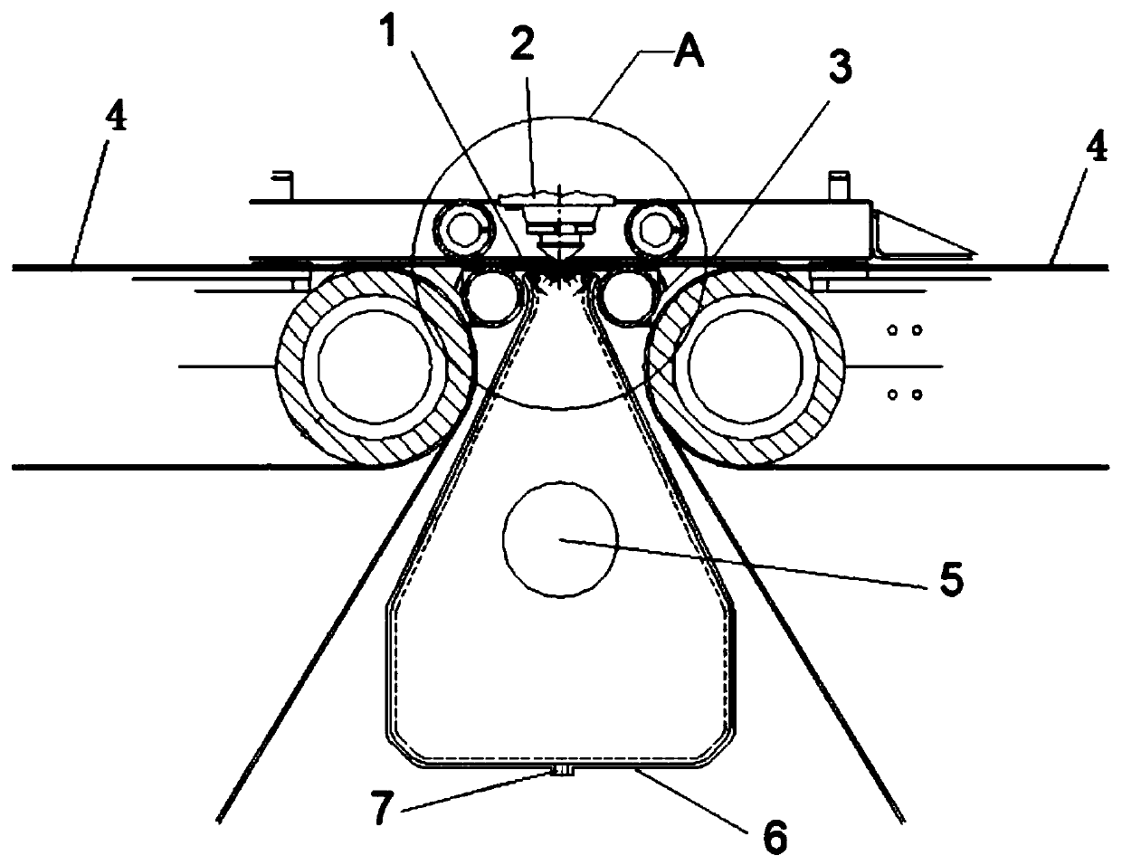 Cutting slag gas-liquid two-phase clearing device