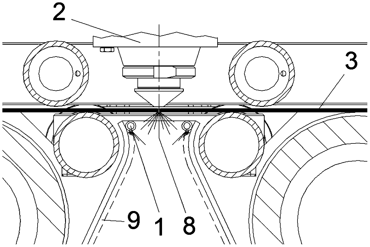 Cutting slag gas-liquid two-phase clearing device