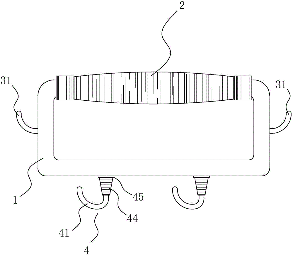 Manufacturing process of side-hanging plastic bag portable device with adjustable hook direction