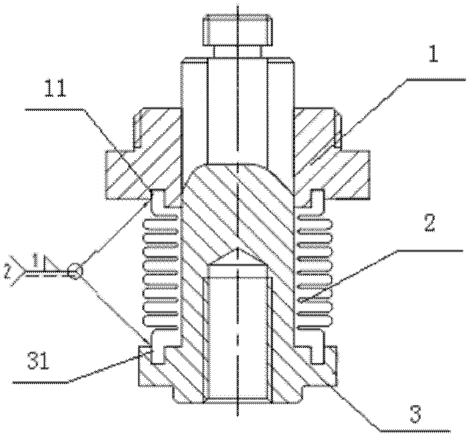 Bellows assembly of SF6 valve and manufacturing method thereof