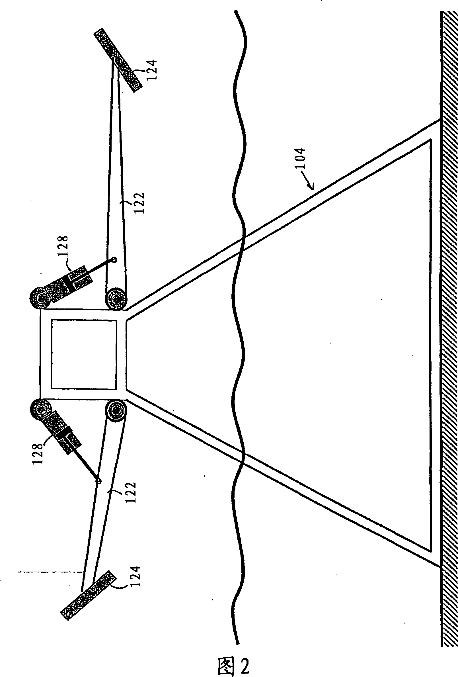 An installation comprising a wave power apparatus and a support structure therefor