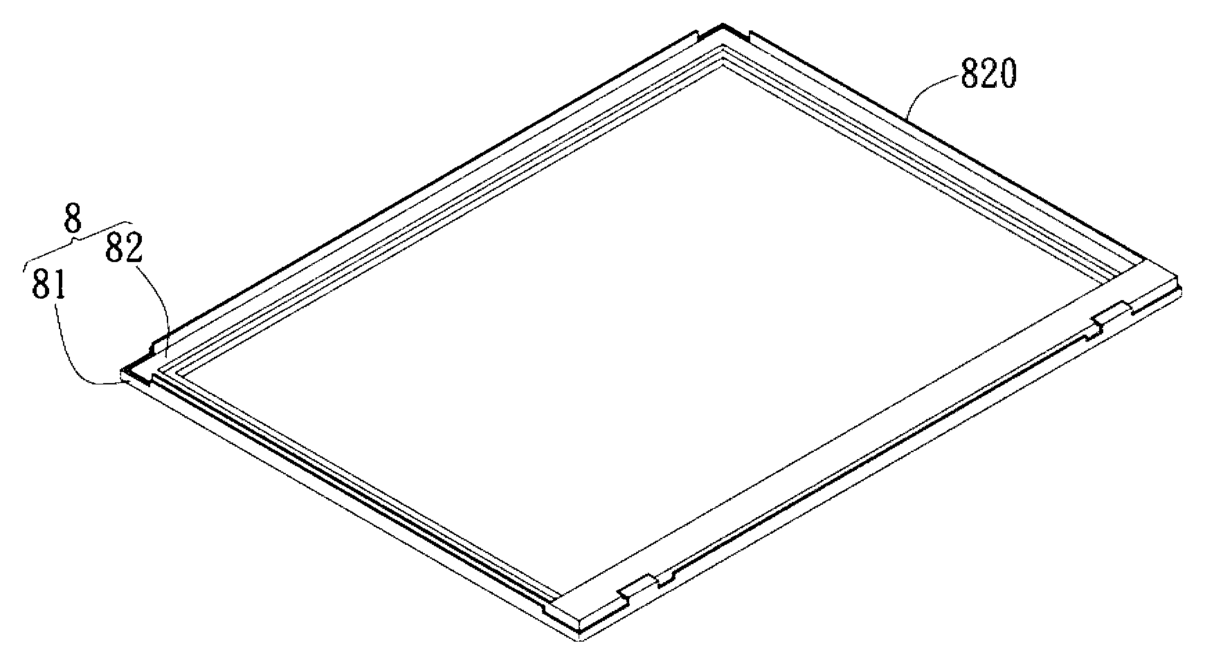 Display device with narrow frame design and backlight module thereof