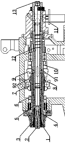 Automatic discharge device for back spindle