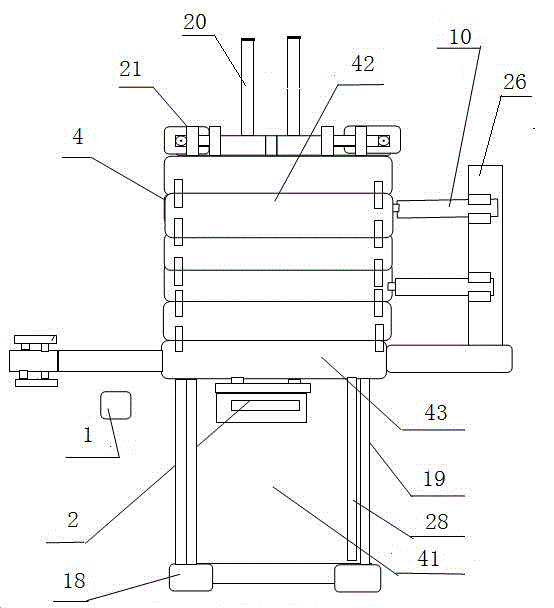 Automatic winding and forming device of tank and forming method