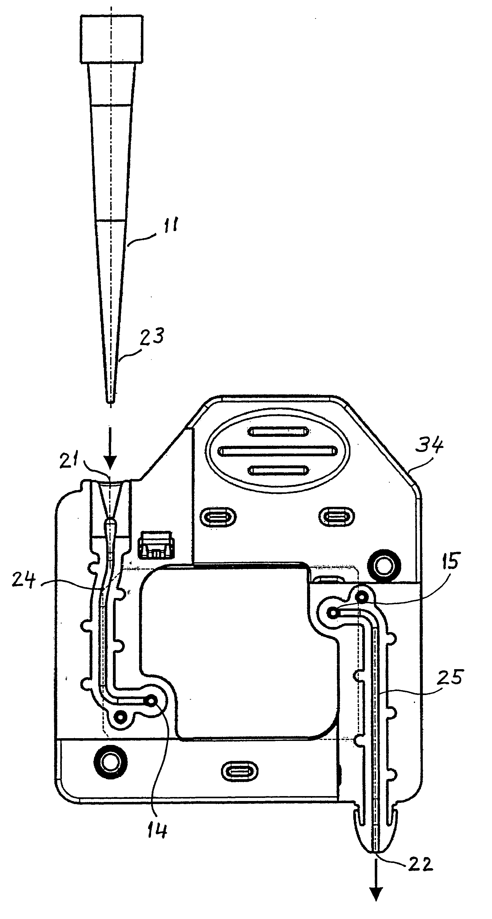 System and cartridge for processing a biological sample