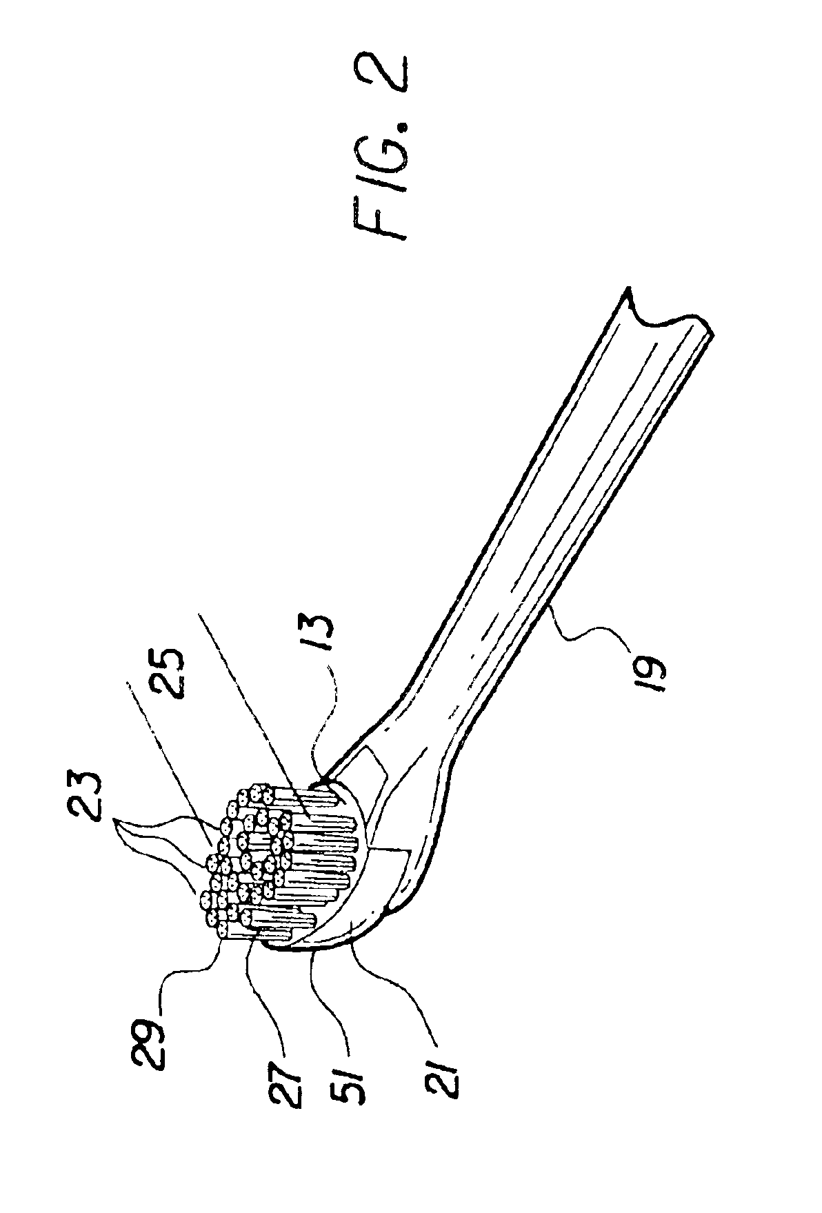 Brush section for an electric toothbrush