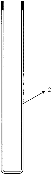 Transitional connection method for heating rod and water cooling electrode of crystal growing furnace