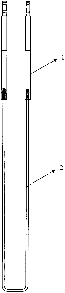 Transitional connection method for heating rod and water cooling electrode of crystal growing furnace