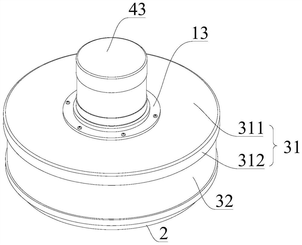 Vehicle-mounted visual acquisition assembly and centrifugal cleaning device thereof, and unmanned vehicle