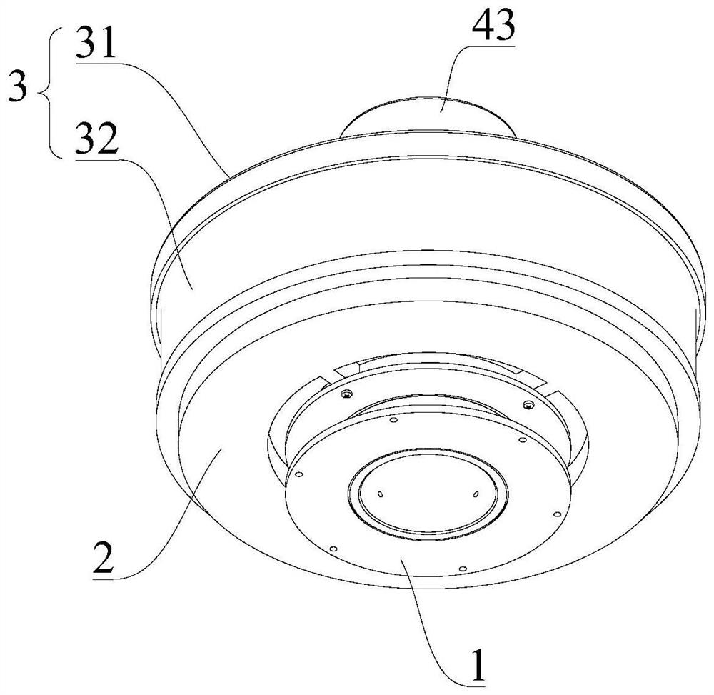 Vehicle-mounted visual acquisition assembly and centrifugal cleaning device thereof, and unmanned vehicle