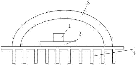 LED four-thermal-resistor detection apparatus, and calculating method thereof