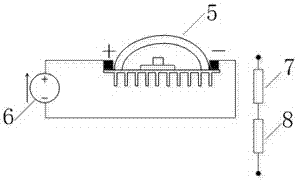 LED four-thermal-resistor detection apparatus, and calculating method thereof