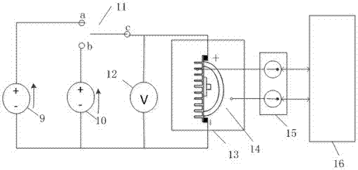 LED four-thermal-resistor detection apparatus, and calculating method thereof