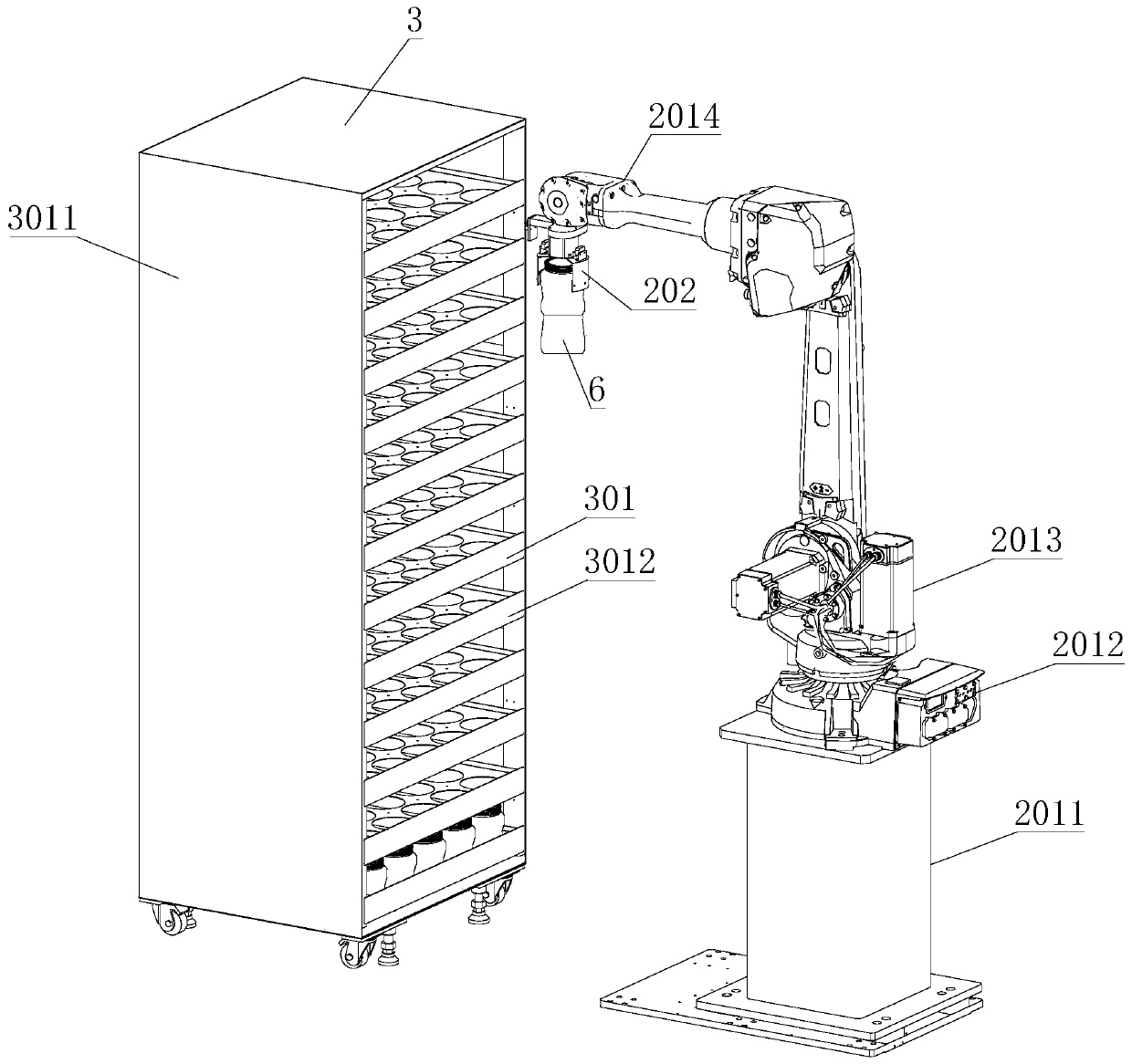 Robot sample storage cabinet system