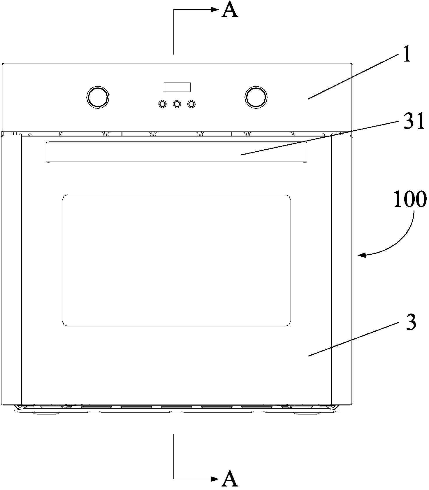 Heat dissipation system for oven and electric oven