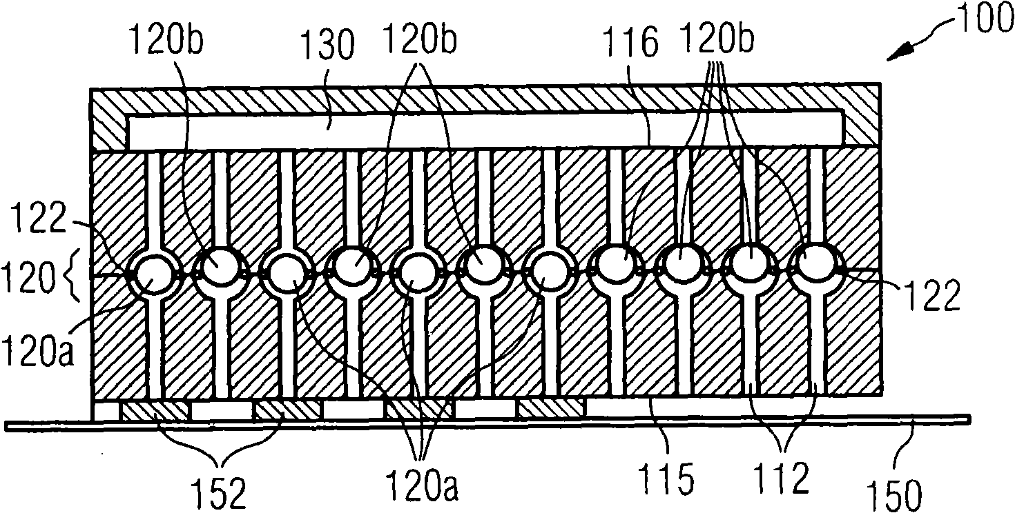 Containment of a number of electronic components with suction channels with a pneumatic adjustment element