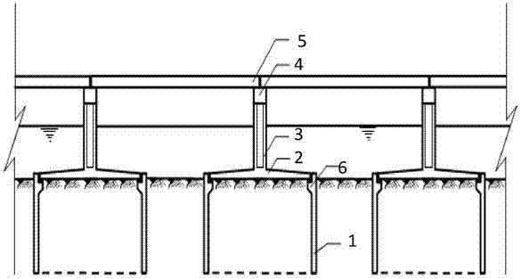 Method for installing cylinder foundation trestle structure