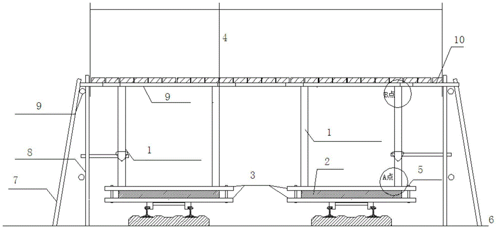 A kind of flat scaffolding for coal mine