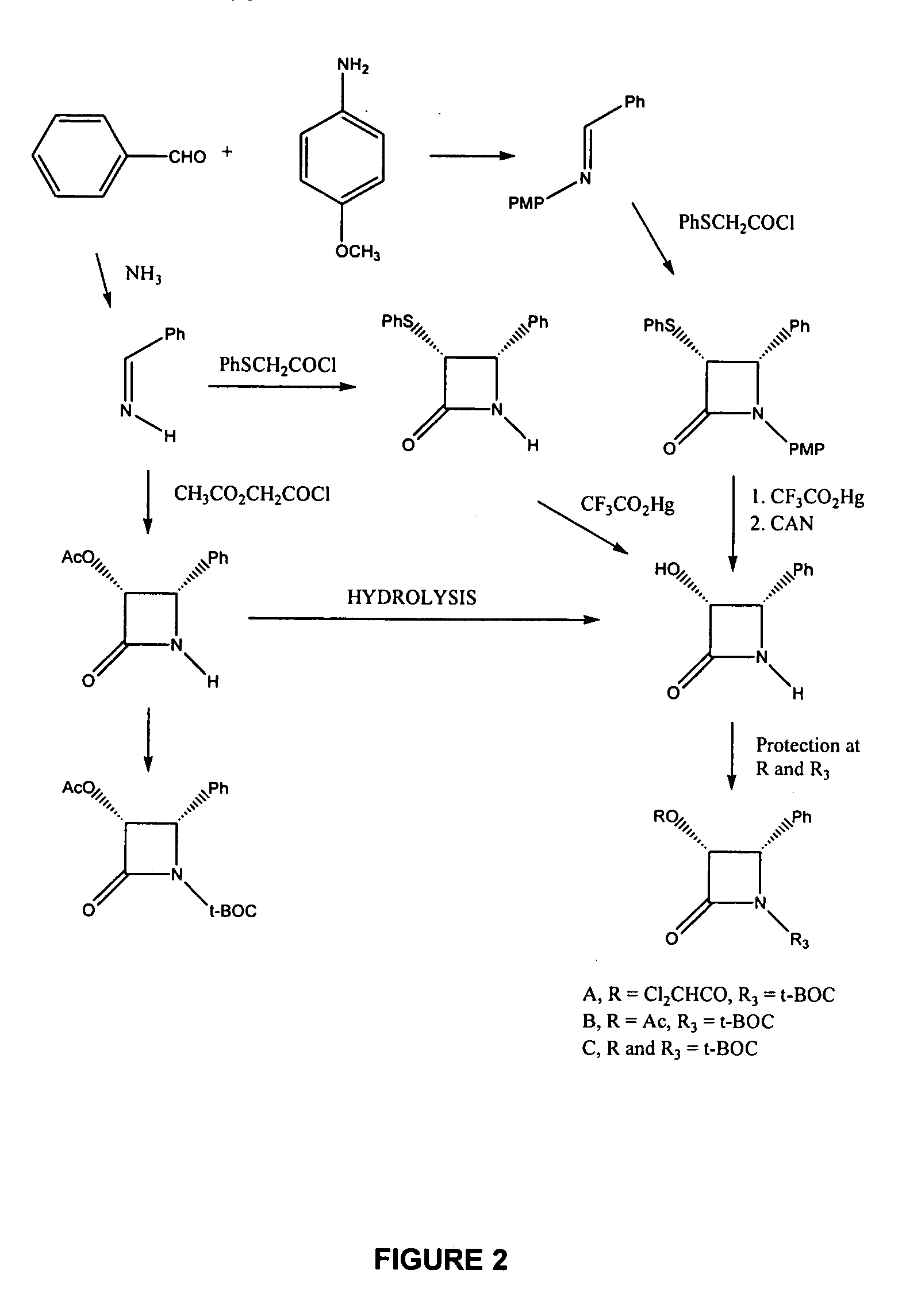 One pot synthesis of taxane derivatives and their conversion to paclitaxel and docetaxel