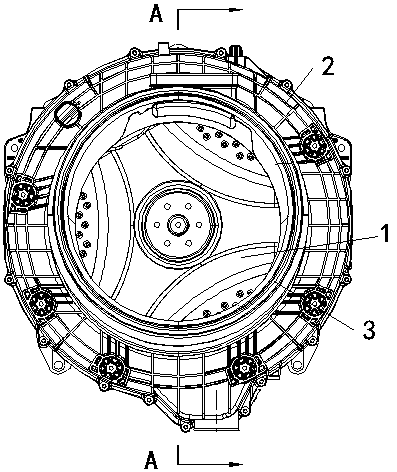 Cloth clamping prevention structure of drum washing machine and washing machine