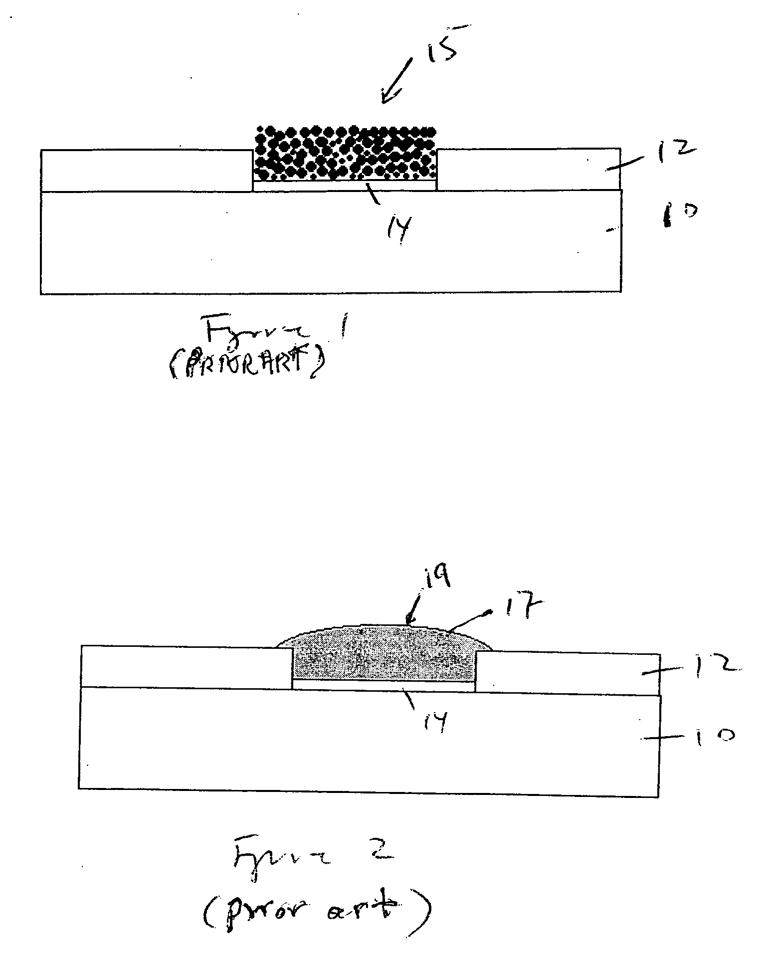 Semiconductor device package utilizing proud interconnect material