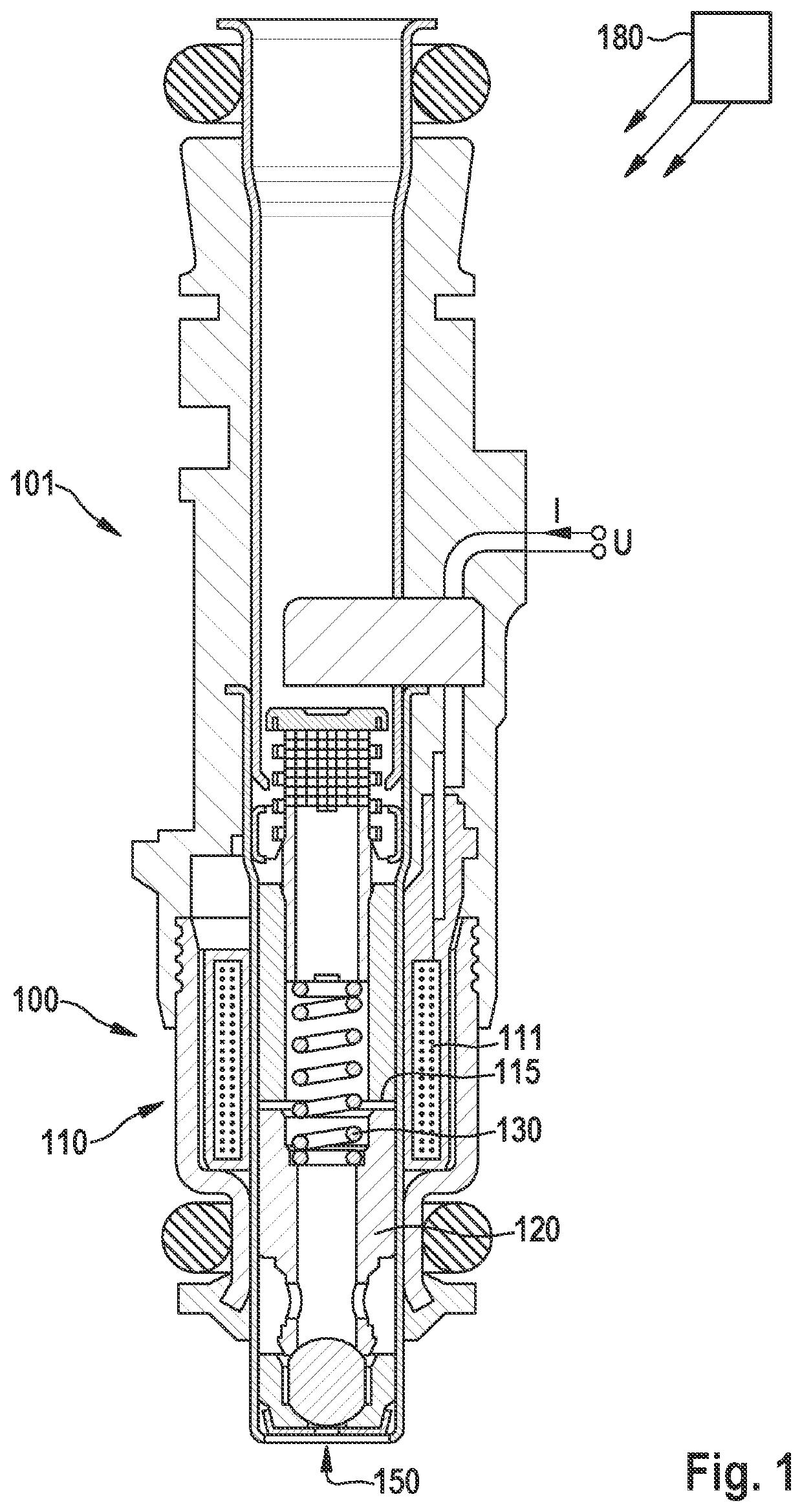 Method for determining a switching point of a solenoid valve