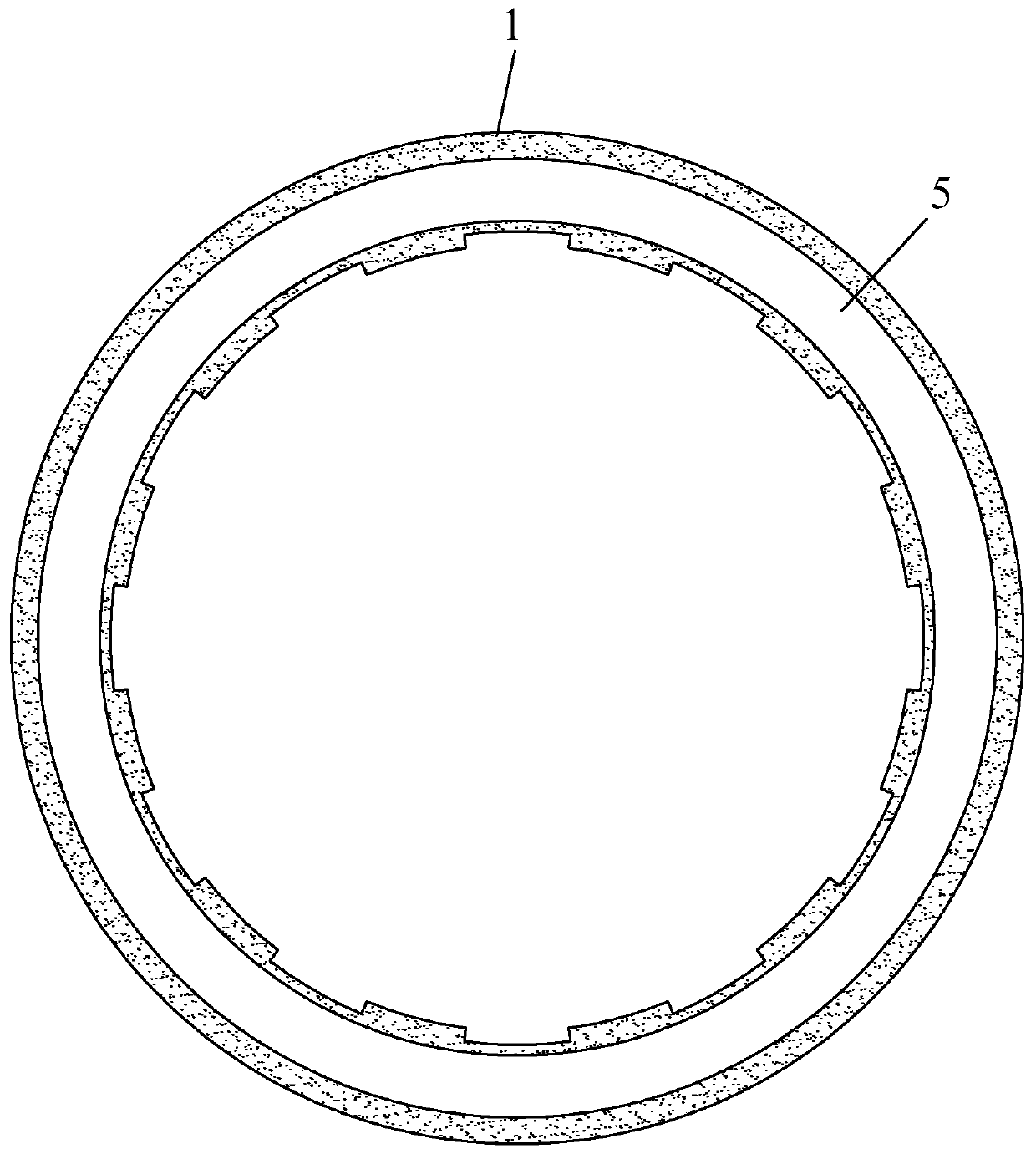 Closed inner support type airless tire and production process thereof