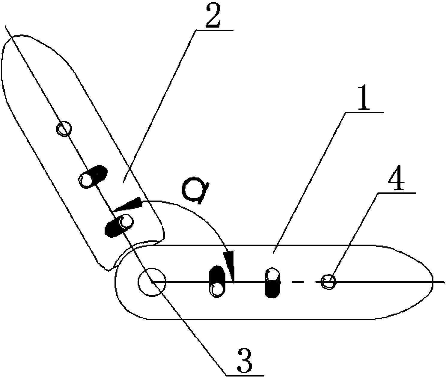 Novel combined-type calcaneal-fracture internal fixation steel plate