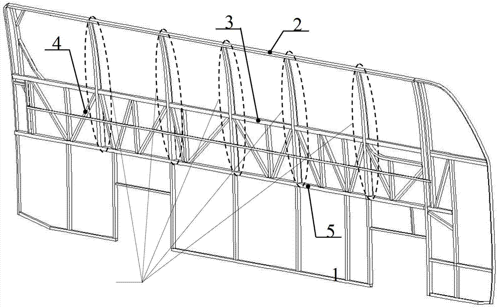 Side wall vertical pillar structure of variable-cross-section passenger car