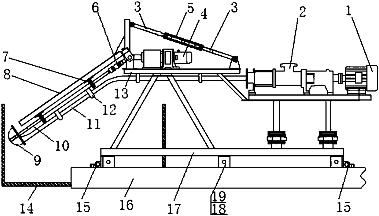 A small construction simulation device for cutter suction dredger