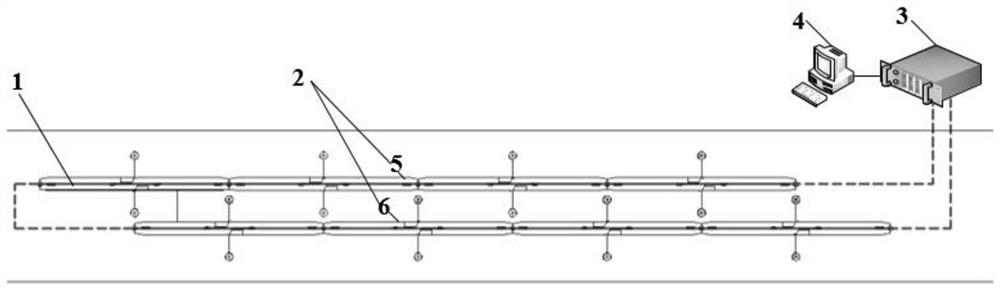 Structural deformation measuring device and method based on optical fiber sensing