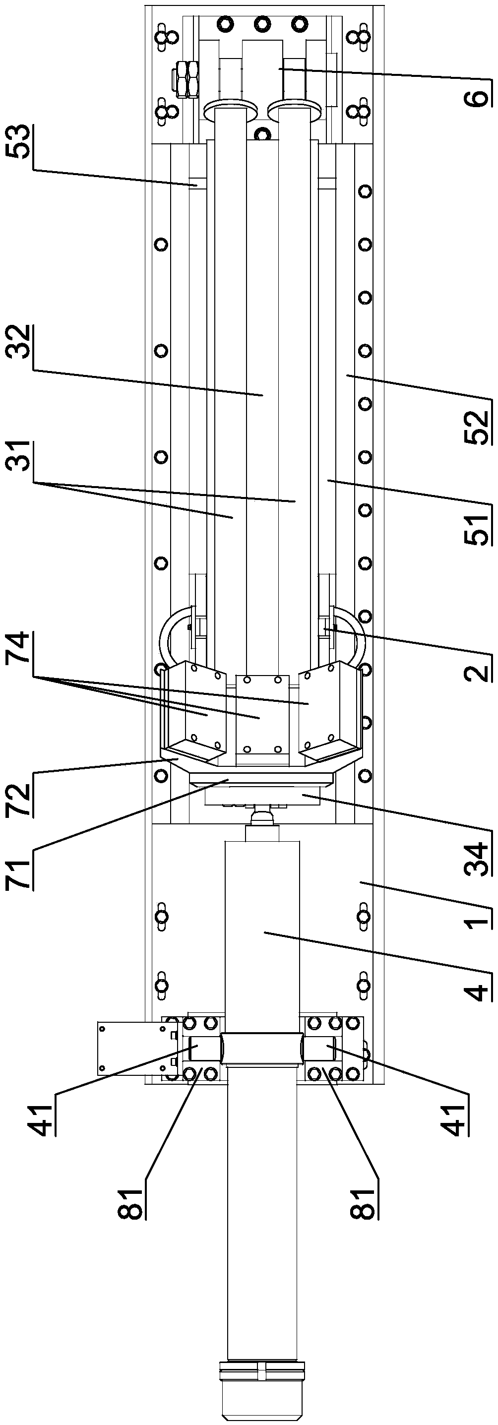 Rapid erection conversion device for large erection oil cylinder