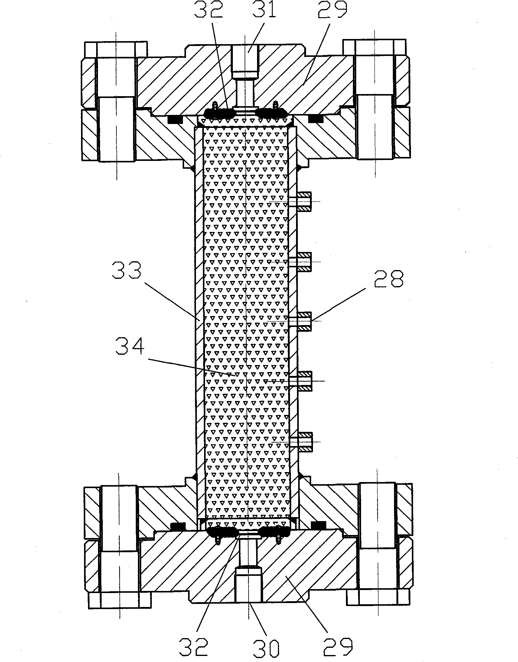 Detection device for synthesizing and decomposing gas hydrate