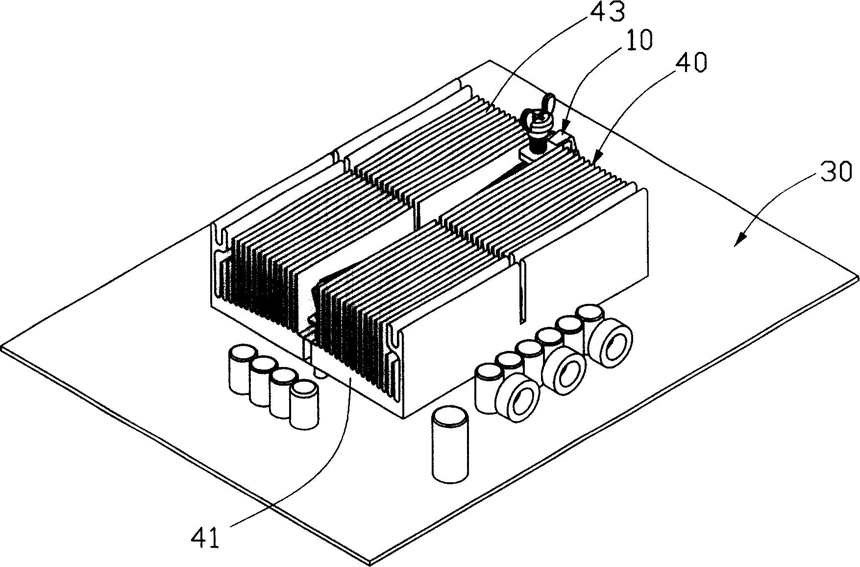Buckling device of radiator
