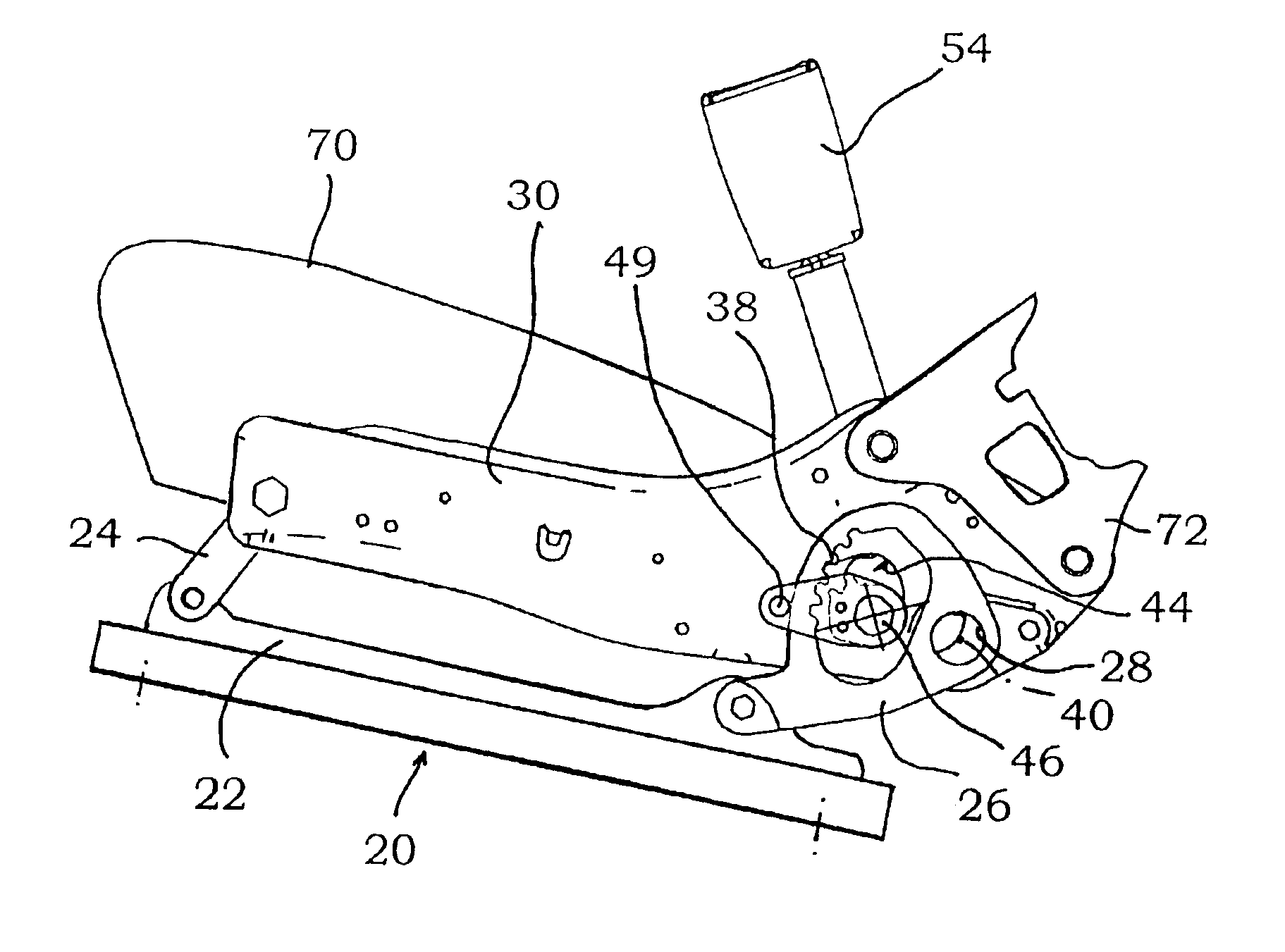 Vehicle seat with a catch on one side and with a retaining device