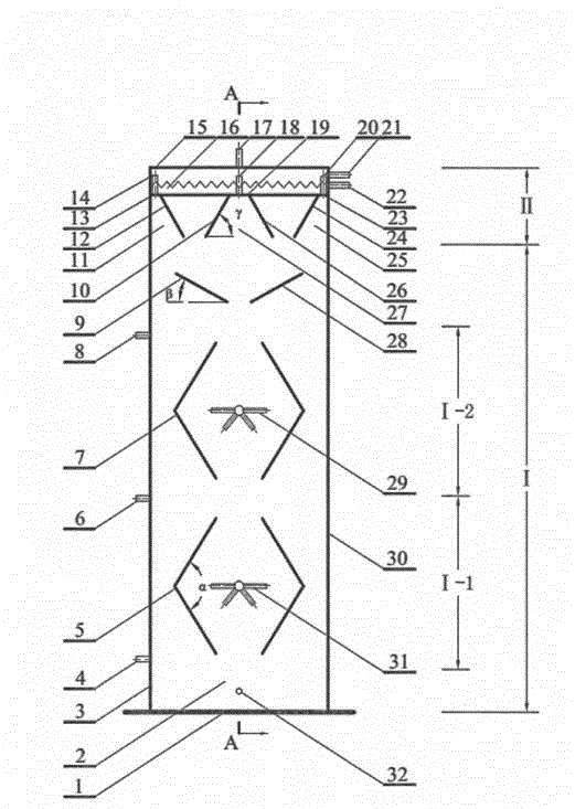 Two-segment internal-recycle one-piece rectangular anaerobic digester