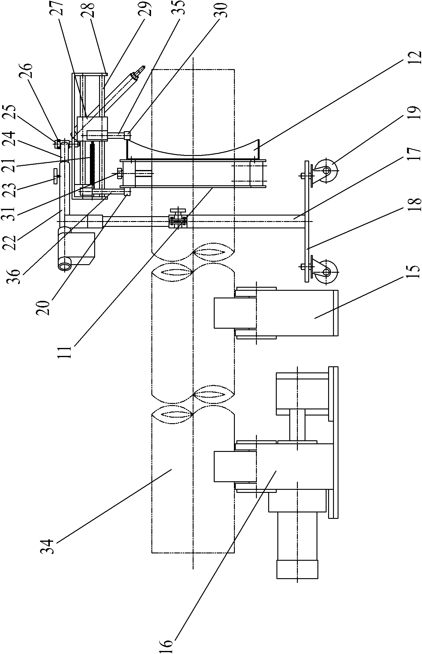 Saddle-shaped pipe end cutting device